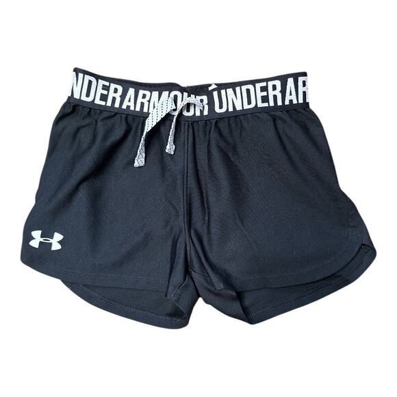 Under Armour Black Loose Athletic Girls Shorts Size S - Picture 1 of 5